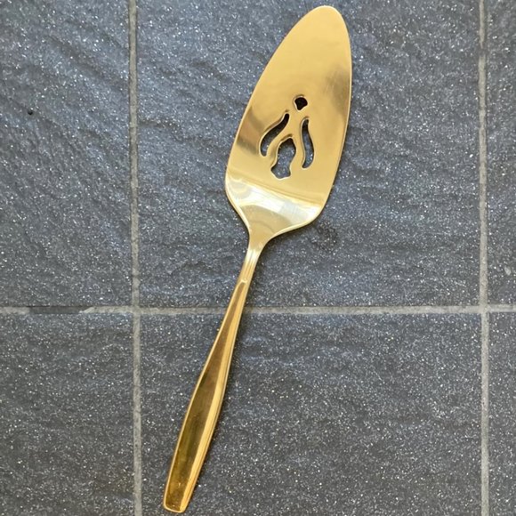 Two-piece gold plated serving utensils set by Rogers - Picture 2 of 4